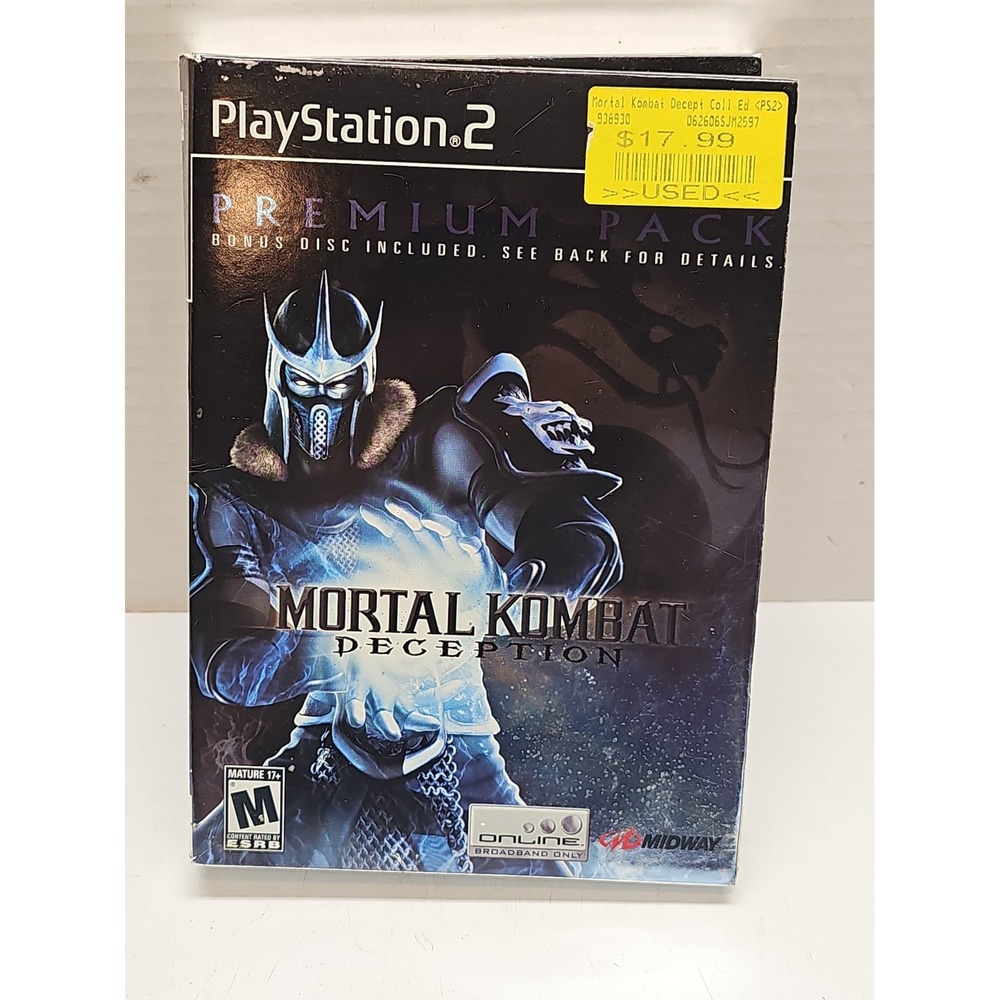 Mortal Kombat Deception Premium Pack (PlayStation 2, PS2 2004) CIB **No Card